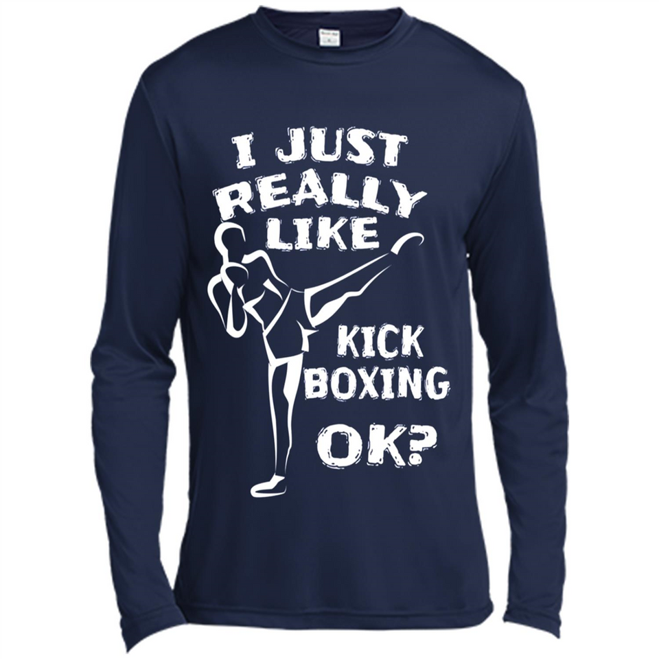 Kick Boxing Shirt Kick Boxer Boxing Workout - Canvas Long Sleeve T-Shirt