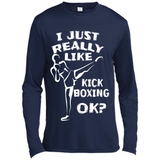 Kick Boxing Shirt Kick Boxer Boxing Workout - Canvas Long Sleeve T-Shirt