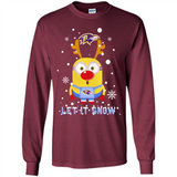 Minion Baltimore Ravens Ugly Christmas Sweater Let it Snow - Long Sleeve T-Shirt