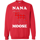 Nana Moose Funny Christmas Plaid Buffalo T-Shirt - Sweatshirt