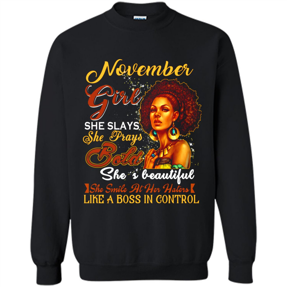 November Girl She Slays She Prays Beautiful Birthday PINGPONG