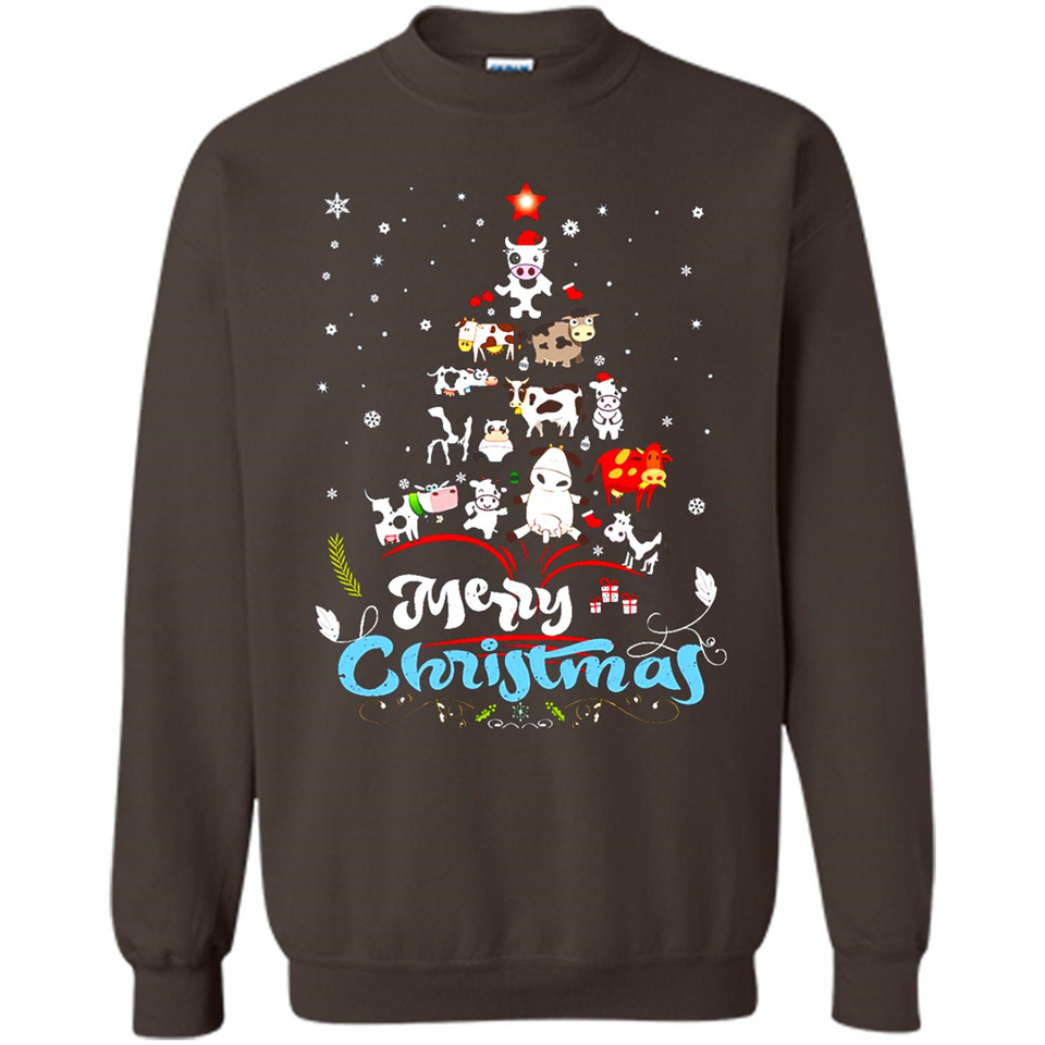 Christmas Ugly Sweater Animal Tree Pine Merry Christmas - Sweatshirt