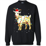 Christmas Lights Goat Wearing Santa Hat Funny Xmas - Sweatshirt