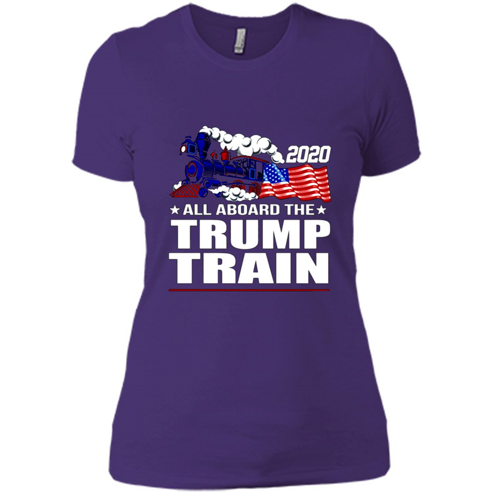 All Board The Trump Train 2020 Patriotic U.S Flag pingpong - Ladies' Boyfriend T-Shirt