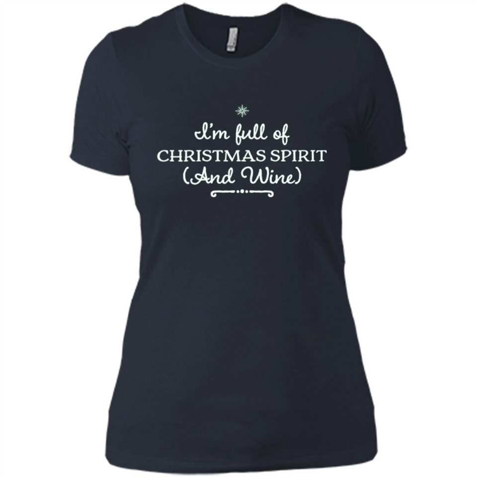 Christmas Tshirt for Women - Christmas Wine