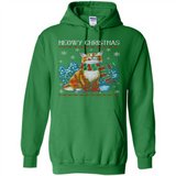 Christmas Ugly Sweater Cat With Christmas Meowy Chritstmas - Hoodie