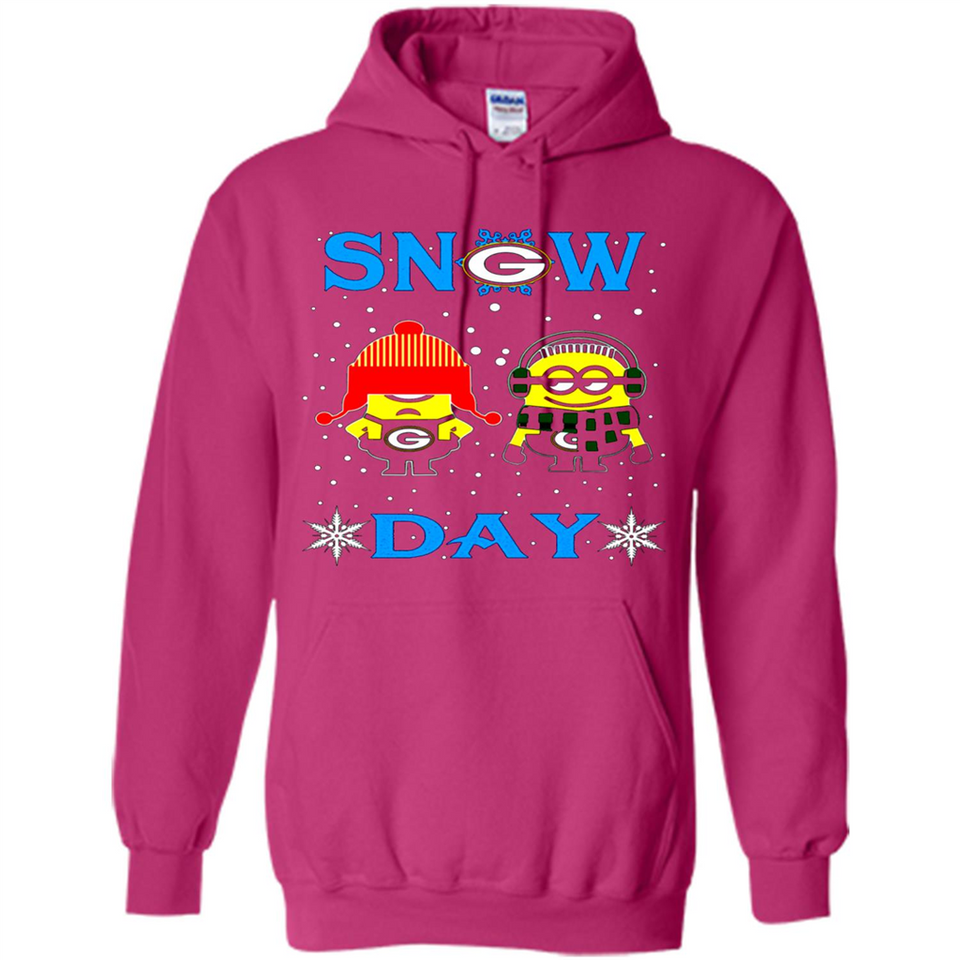 Snow Day Shirt For Green Bay Packers Vs Minion Fans pingpong