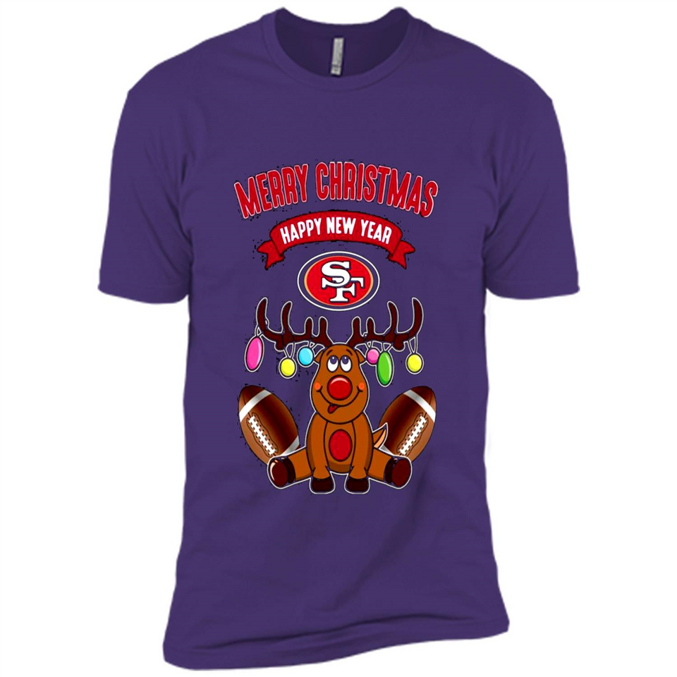 San Francisco 49ers NFL Reindeer Funny Merry Christmas And Happy New Year