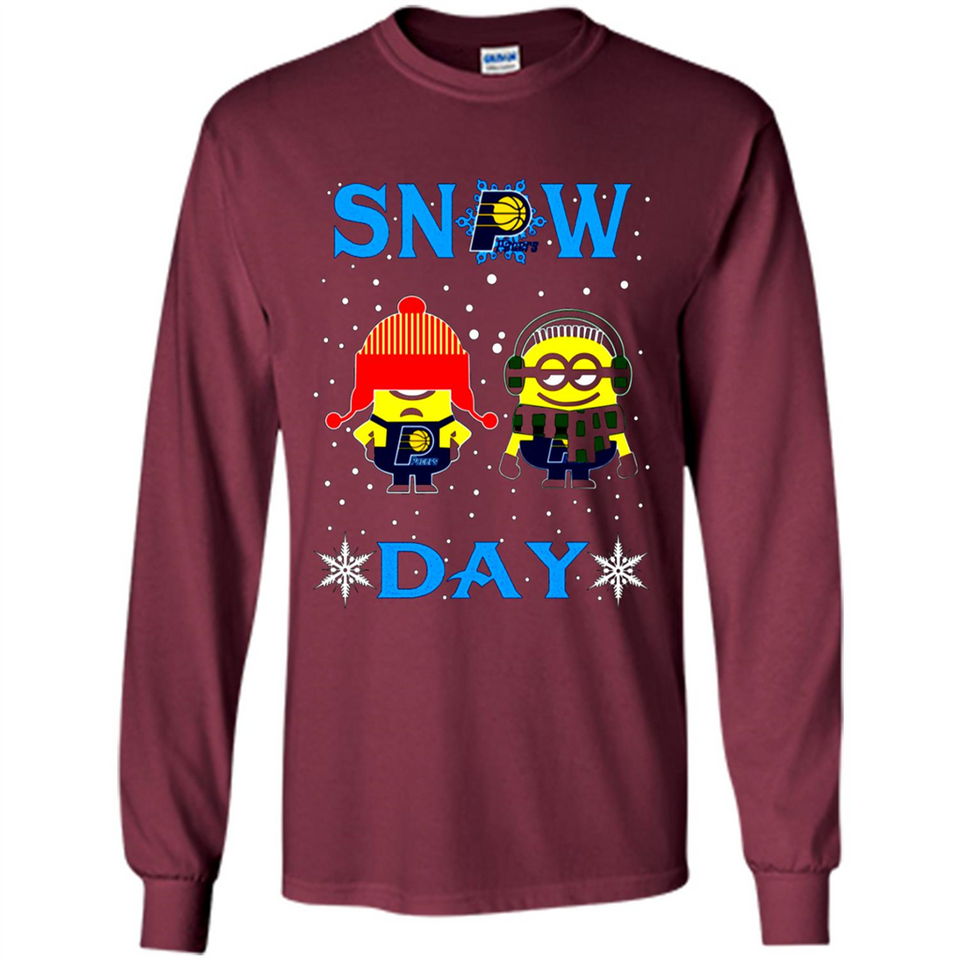Snow Day Shirt For Indiana Pacers Vs Minion Fans pingpong