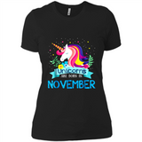Unicorns are born in November Birthday Rainbow Gift Ladies Custom