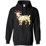 Christmas Lights Goat Wearing Santa Hat Funny Xmas - Hoodie
