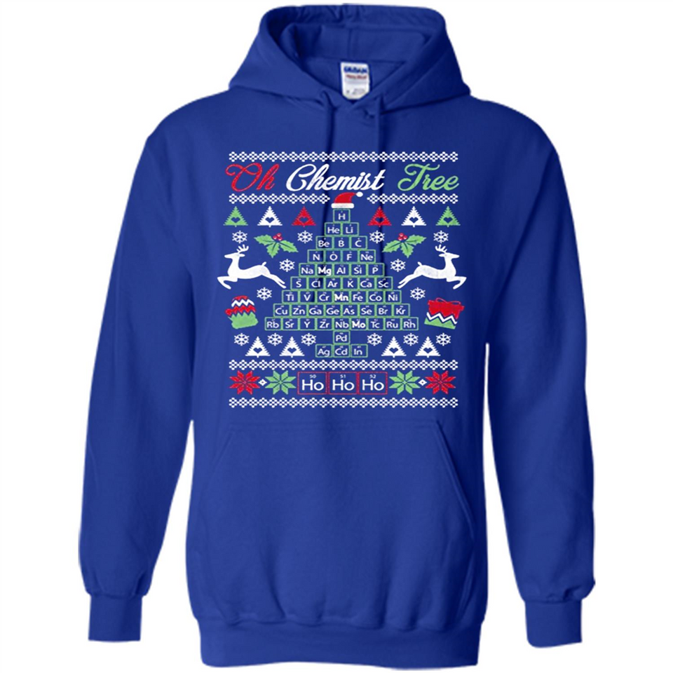 Chemist Tree Shirt Oh Chemistry Tree Ugly Christmas - Hoodie