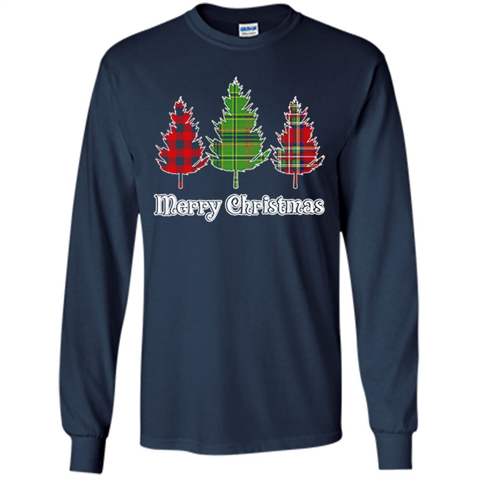 Plaid Christmas Tree Shirt Merry Christmas Plaid is Rad
