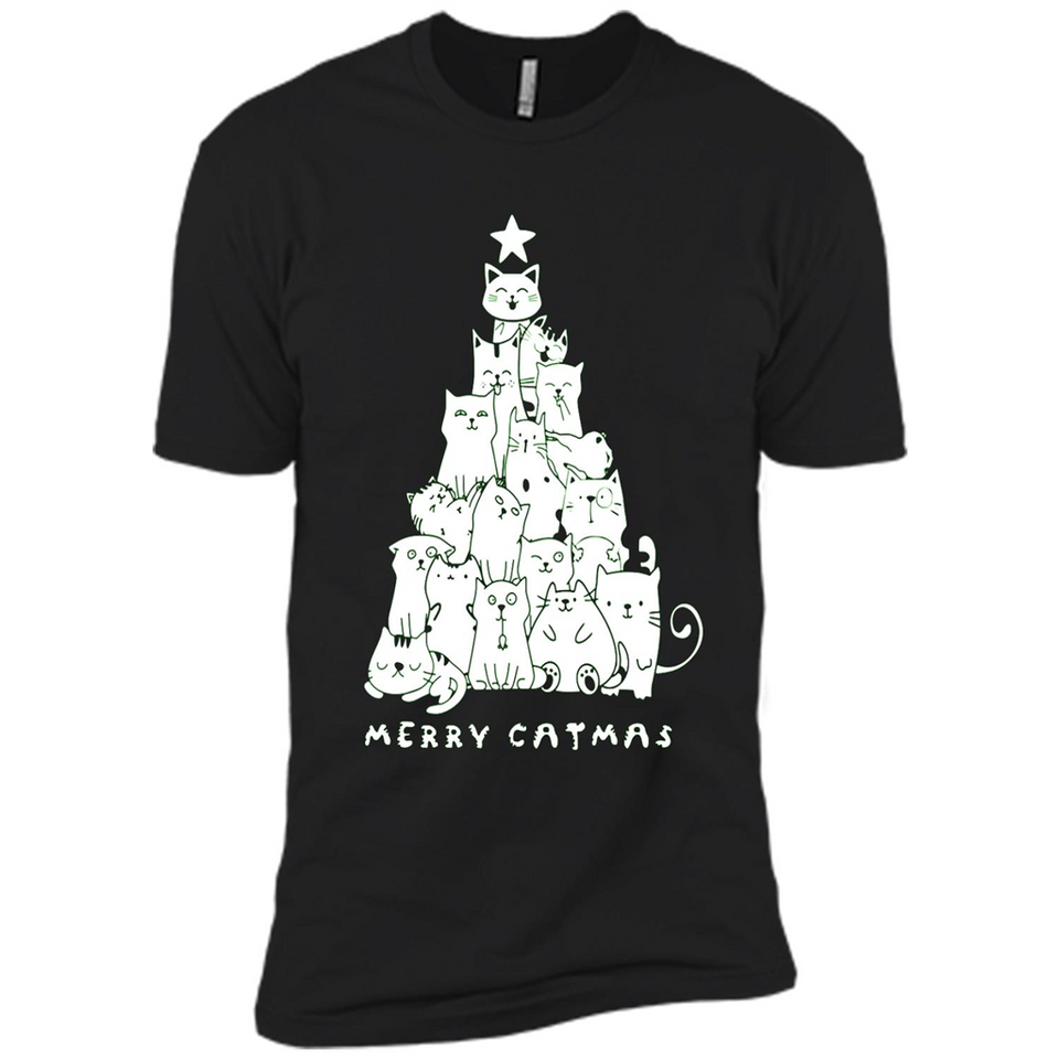 Merry Catmas - Merry Christmas Cat Lover Mug PINGPONG - Premium Short Sleeve T-Shirt