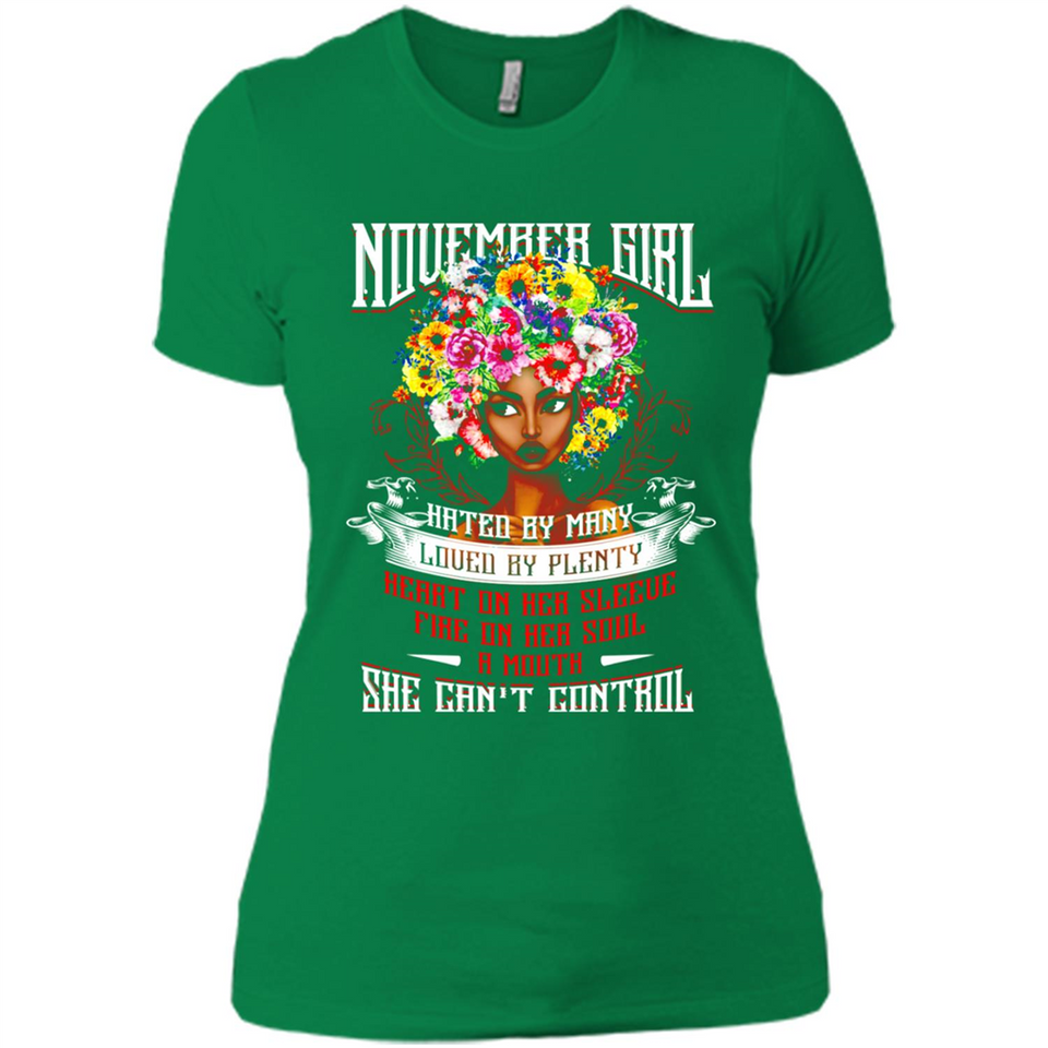 November Girl Flower - Ladies' Boyfriend T-Shirt