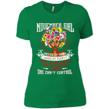 November Girl Flower - Ladies' Boyfriend T-Shirt