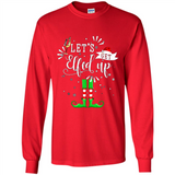 Let's Get Elfed Up Funny Drinking Wine Christmas Elf PINGPONG