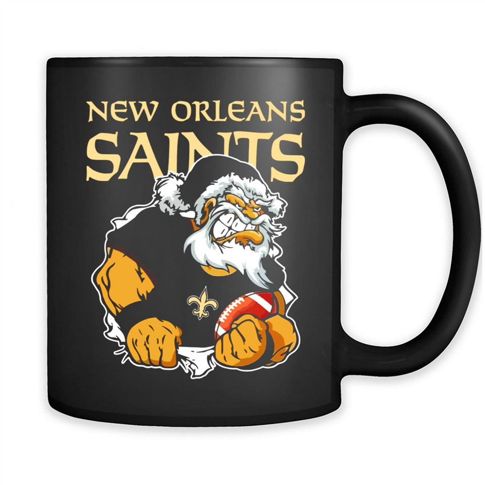 Grumpy Santa Claus New Orleans Saints Football Team PINGPONG