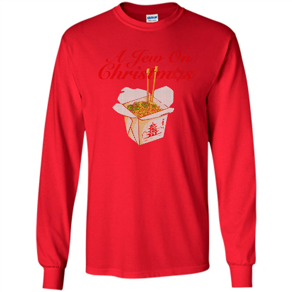 Christmas Ugly Sweater A Jew On Christmas - Long Sleeve T-Shirt