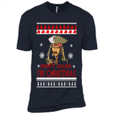 Jack sparrow Merry Drunk I'm Christmas - Premium Short Sleeve T-Shirt