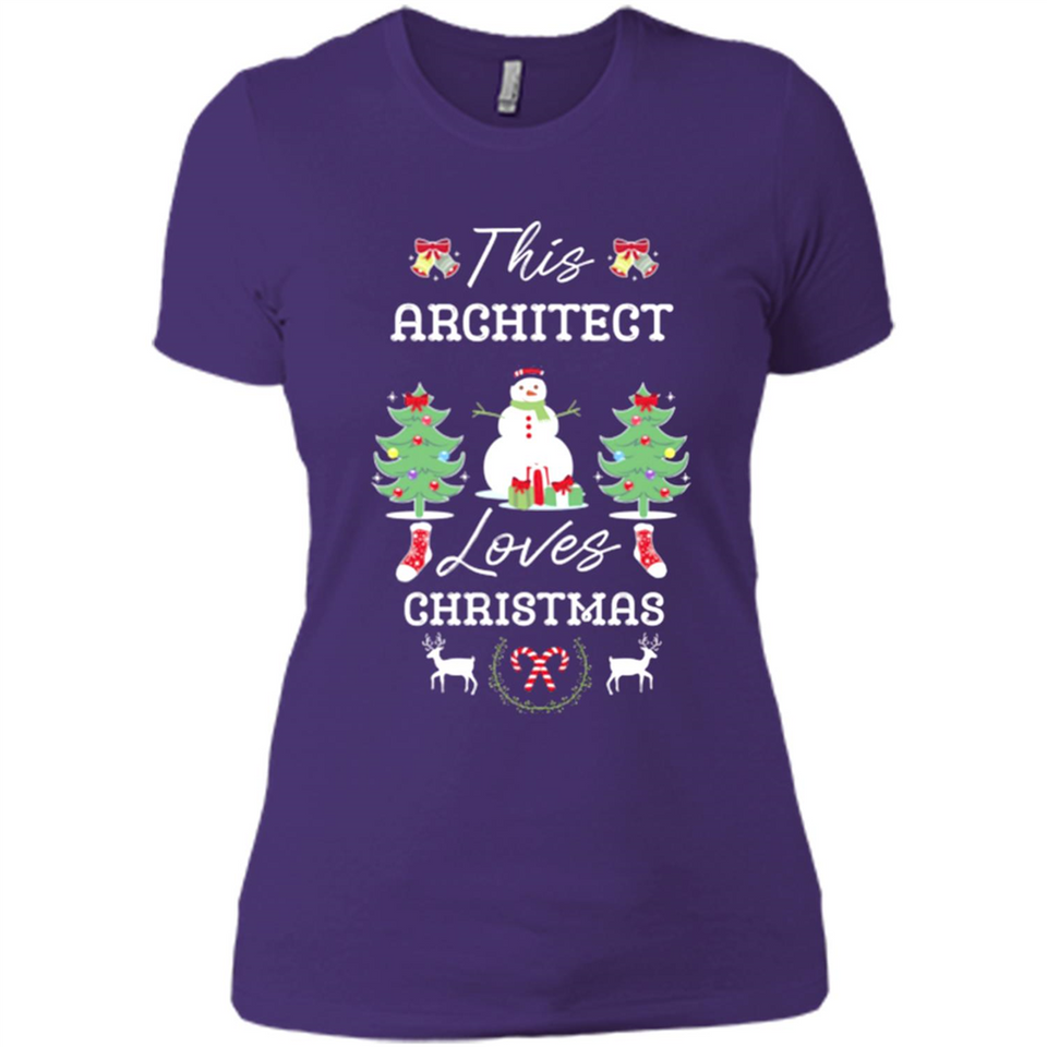 This Architect Loves Christmas Tree Shirt with Snowman