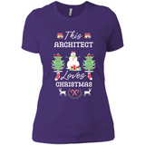 This Architect Loves Christmas Tree Shirt with Snowman
