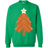 Bacon & Eggs Over Easy Fried Food Breakfast Xmas Tree Foodie - Sweatshirt