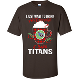 I Just Want To Drink Hot Chocolate & Watch Tennessee Titans Ugly Christmas Sweater PINGPONG