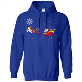 Christmas Unicorn Rudolph and Santa - Hoodie
