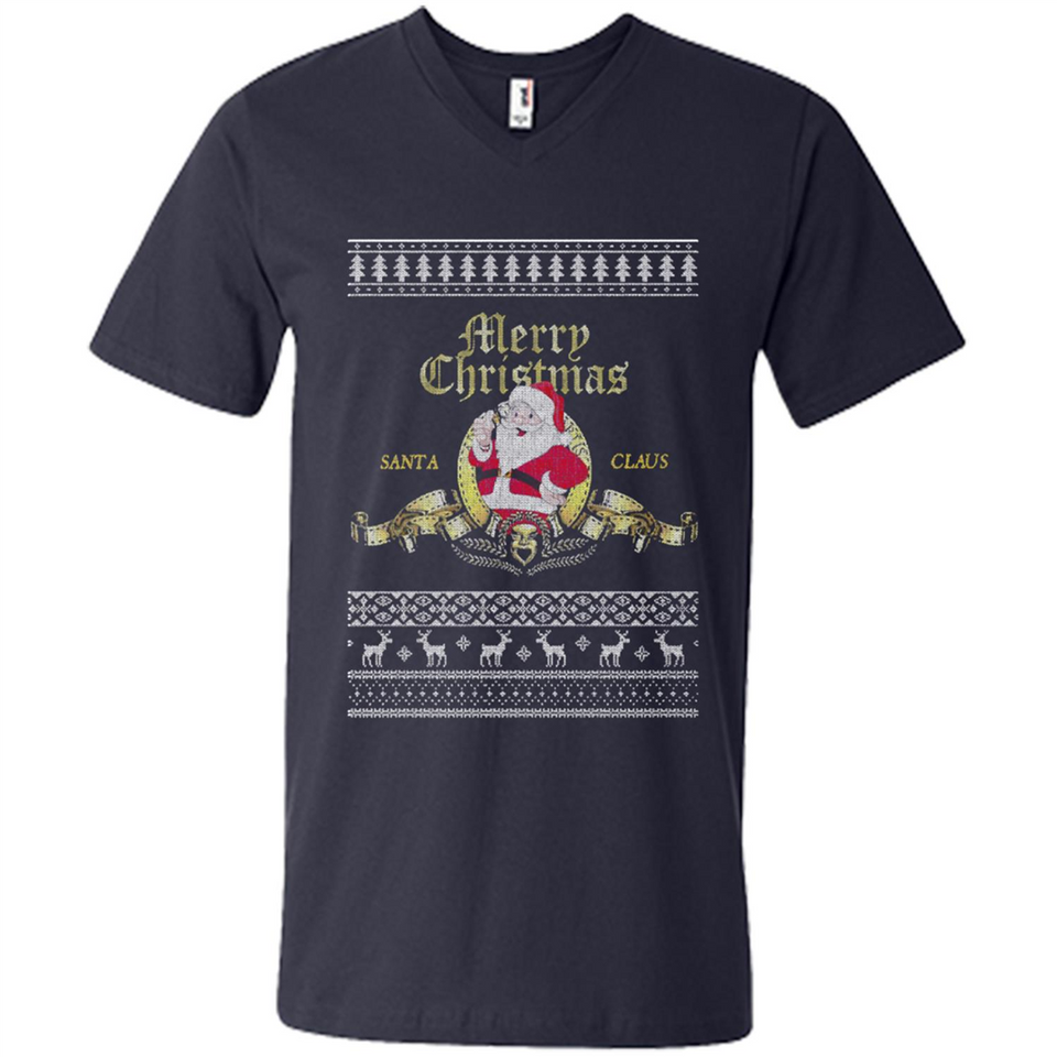 Christmas Santa Goldwyn Mayer Logo - Men's V-Neck