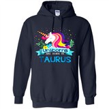 Unicorns are born in Taurus Birthday Rainbow Gift Ladies Custom