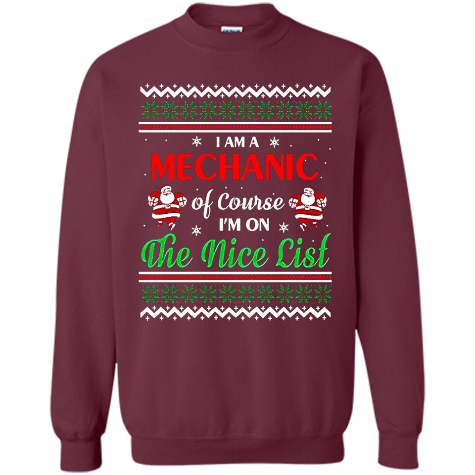 Funny Ugly Christmas T-Shirt Gift for Mechanic - Sweatshirt