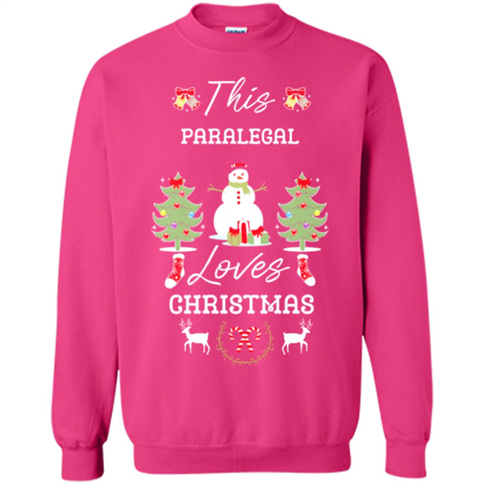 This Paralegal Loves Christmas Tree Shirt with Snowman