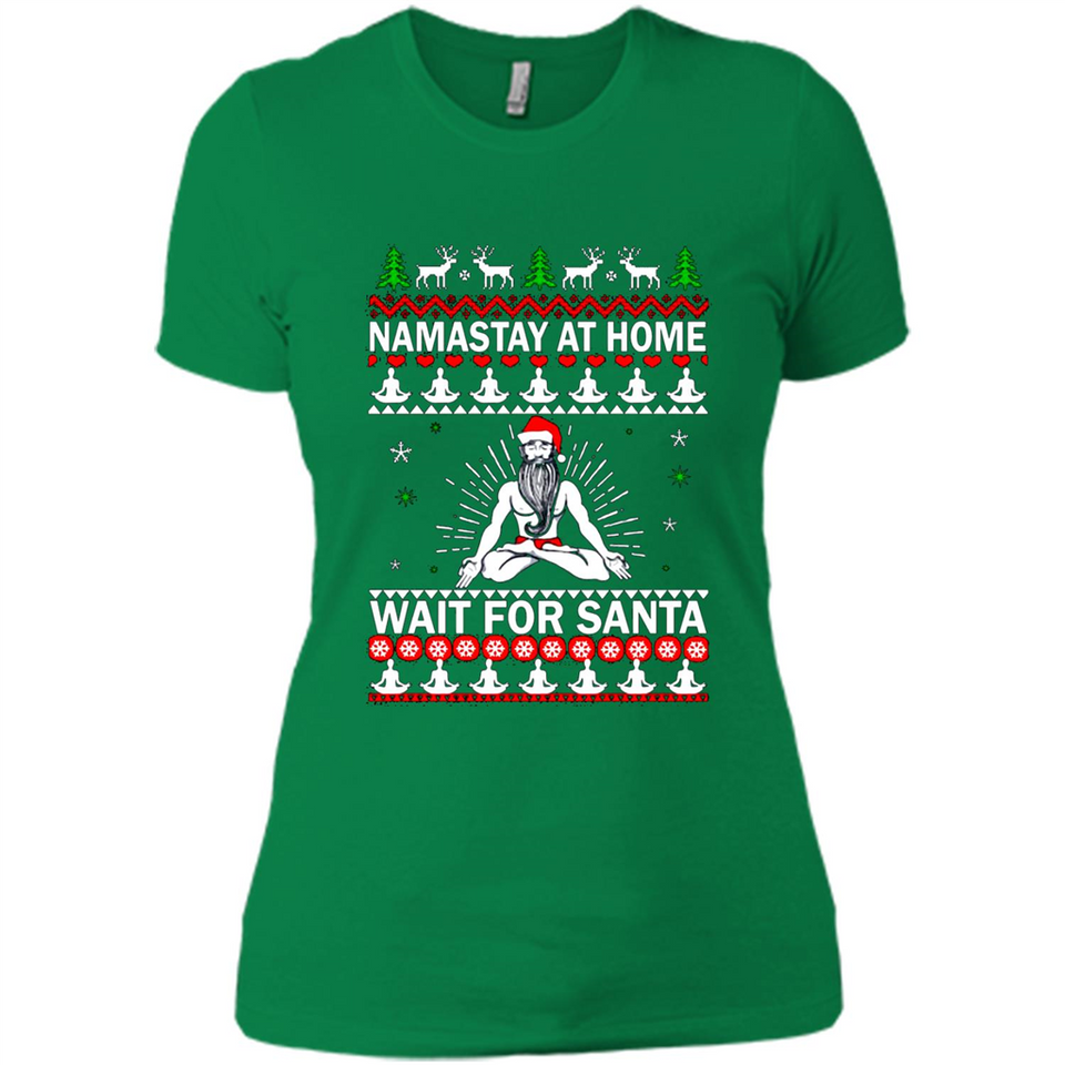 Namastay at home and wait for Santa Christmas sweatshirt PINGPONG