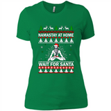 Namastay at home and wait for Santa Christmas sweatshirt PINGPONG