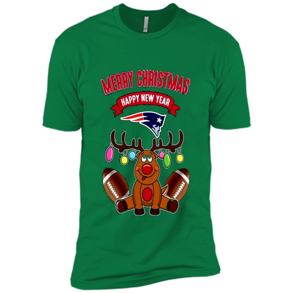 New England Patriots NFL Reindeer Funny Merry Christmas And Happy New Year