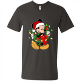 Disney Mickey Mouse Christmas Lights Sweatshirt - Men's V-Neck