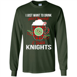 I Just Want To Drink Hot Chocolate & Watch UCF Knights Ugly Christmas Sweater PINGPONG