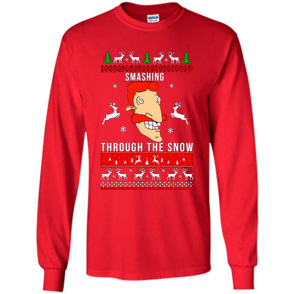 Nigel Thornberry Smashing through the snow Christmas sweatshirt PINGPONG