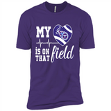 Tennessee Titans Football My Heart is on that Field - Premium Short Sleeve T-Shirt