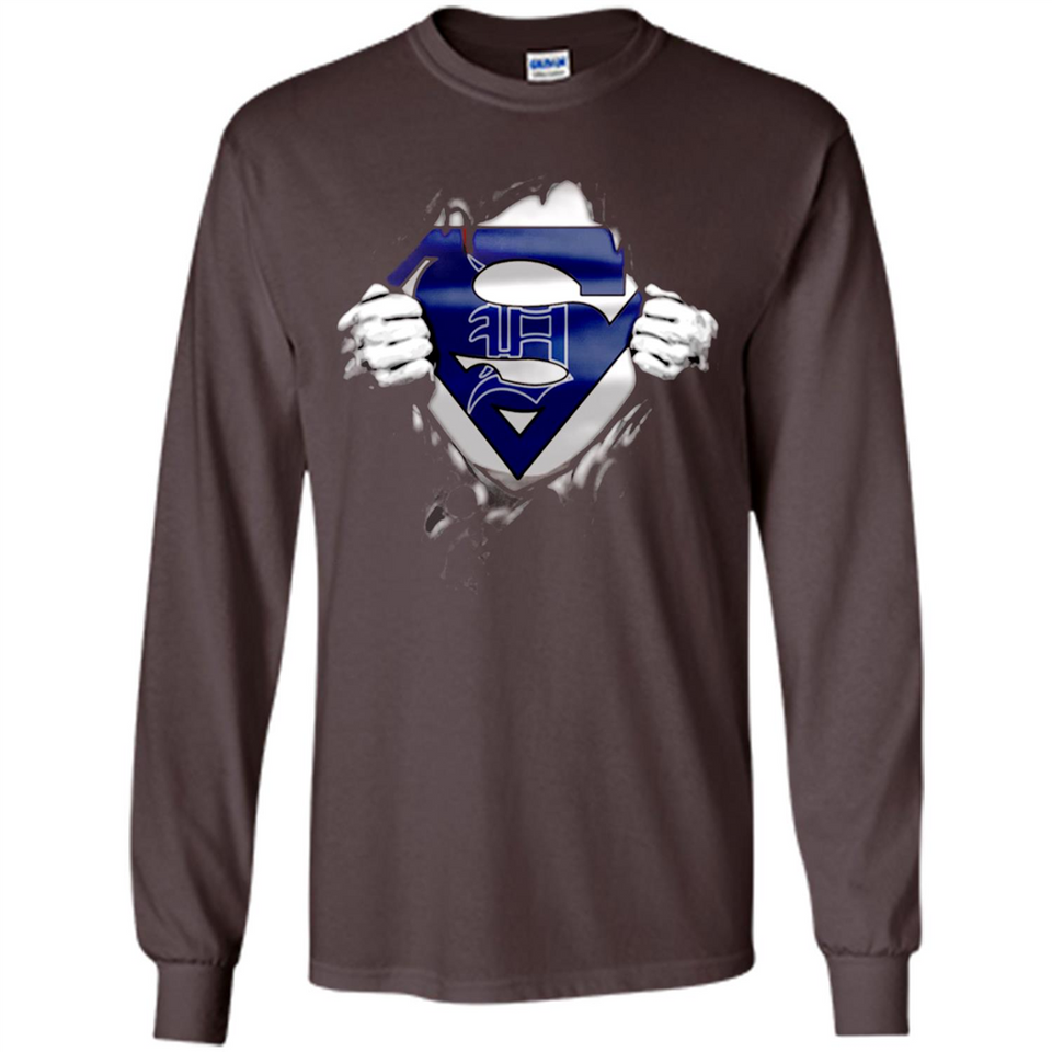 Detroit Tigers And Superman Fans - Long Sleeve T-Shirt