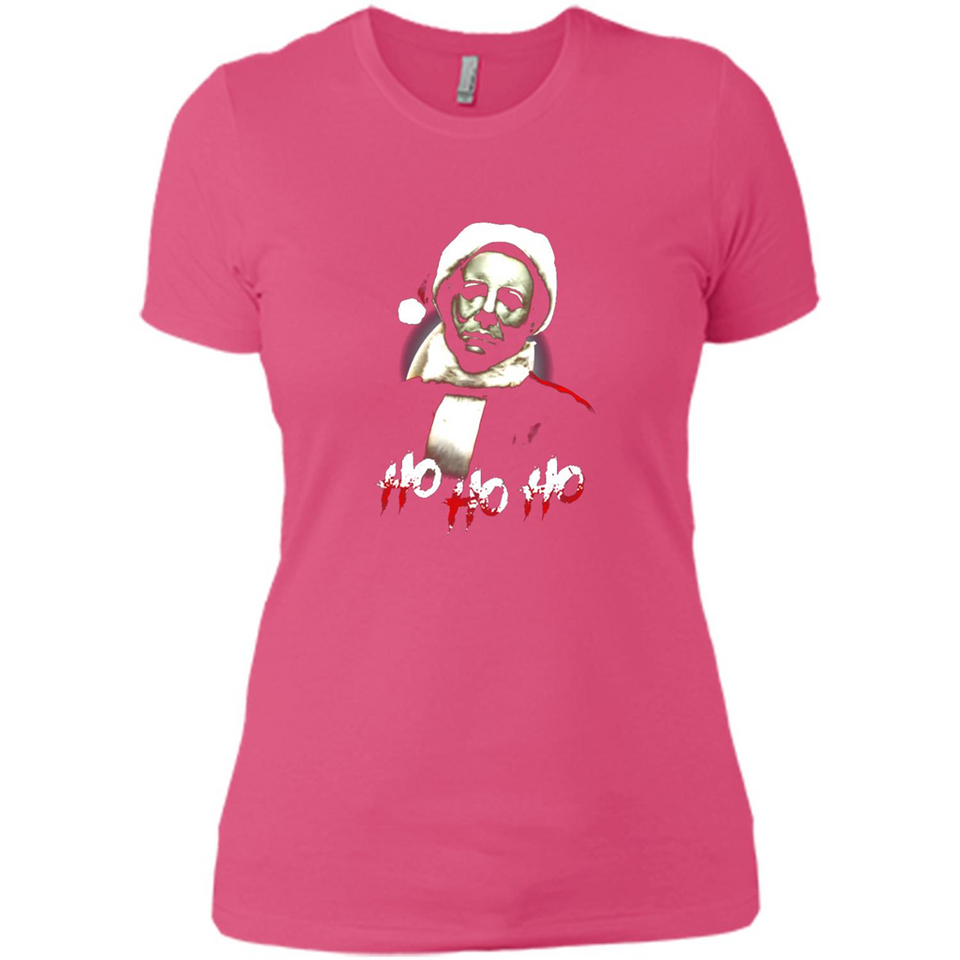 Santa Michael Myers Ho Ho Ho Merry Christmas Sweatshirt - Ladies' Boyfriend T-Shirt