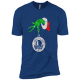 Amazing Dallas Mavericks Glitter Grinch Monogram Ornament Christmas Gift - Premium Short Sleeve T-Shirt