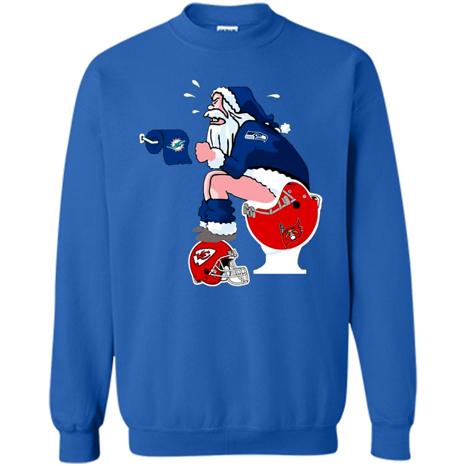 Seattle Seahawks Santa Claus Toilet