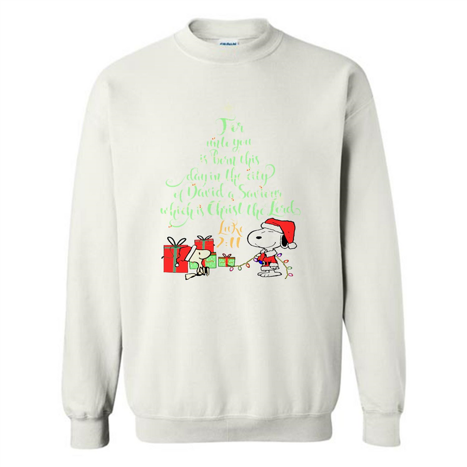 Snoopy Merry Christmas with Christmas tree T-Shirt - Sweatshirt