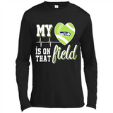Seattle Seahawks Football My Heart is on that Field - Canvas Long Sleeve T-Shirt