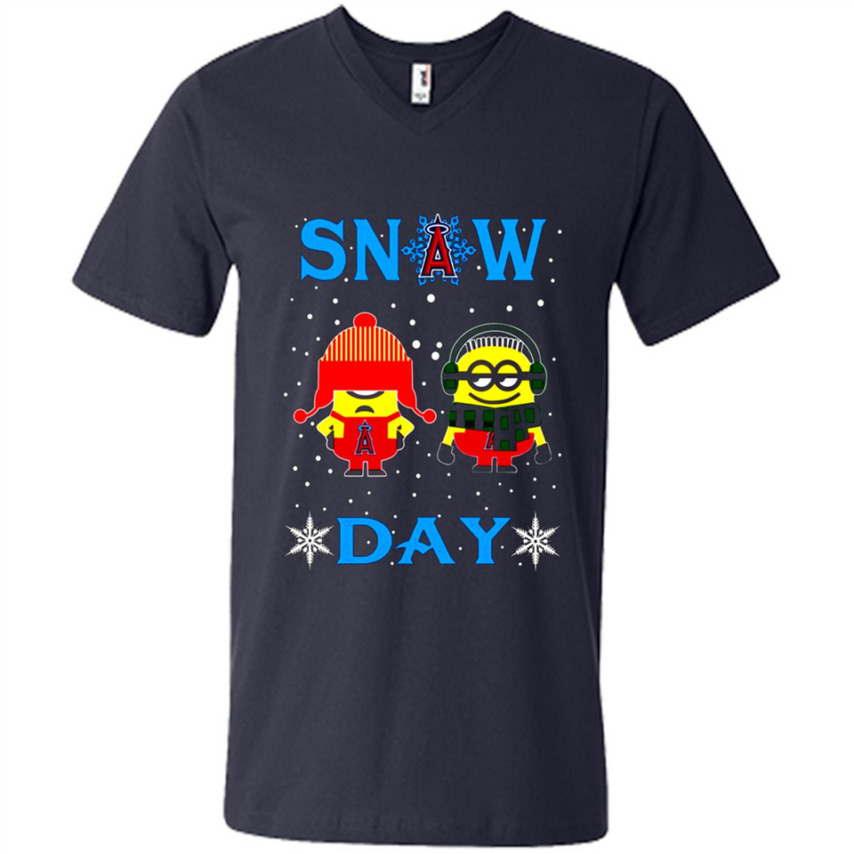 Snow Day Shirt For Los Angeles Angels Vs Minion Fans pingpong
