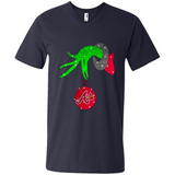 GRINCH HAND HOLDING ATLANTA BRAVES GLITTER CHRISTMAS PINGPONG
