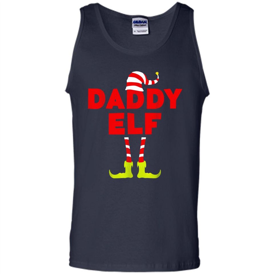 Mens Daddy Elf T-Shirt Funny Matching Christmas Costume - Tank Top