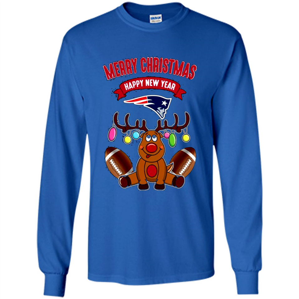 New England Patriots NFL Reindeer Funny Merry Christmas And Happy New Year